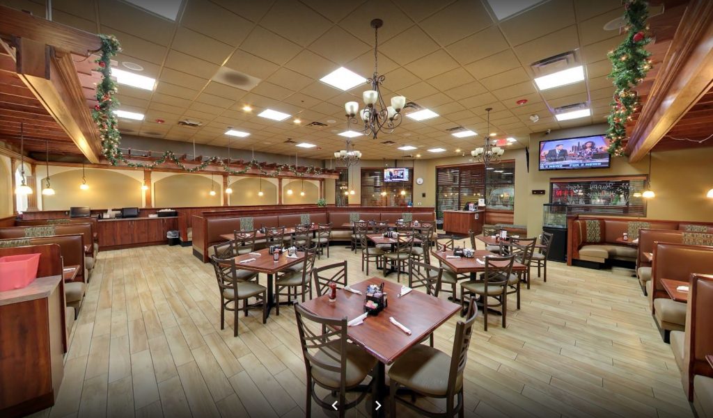 Red Olive Restaurant Wixom Mediterranean American Family Dining Room Rear View